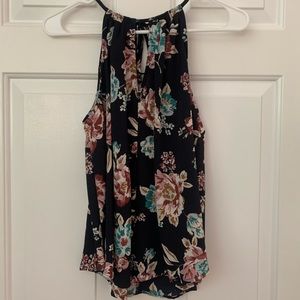 Francesca’s high neck tank, floral, S